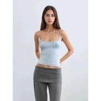 ราคา [Pre-Order] RARELY ALIKE Foldover Waist Knit Wide-Leg Skirt Pants (42764166021)