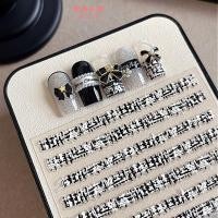 ราคา สติกเกอร์ติดเล็บลายตารางหมากรุกสีดำและสีขาวสไตล์ชาแนล (40923413313)