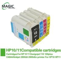 ราคา 1ชุดตลับหมึกสำหรับ HP 10 11 Designjet 110 100Plus C4844A Inkjet 2800dt 2800dtn เครื่องพิมพ์สำหรับ HP 10 HP 11หมึก (25938125393)