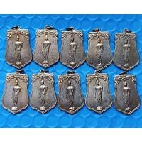 ราคา ชุด 10 เหรียญ !! เหรียญเสมาฉลอง 25 พุทธศตวรรษ พ.ศ. 2500 เนื้ออัลปาก้า สภาพเดิมๆ ไม่ผ่านการใช้ (23200562201)