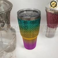 ราคา แก้วน้ำเยติ เก็บความเย็น ลายเพชรเกร็ดสีสันสวยงาม (26761377665)