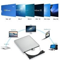 ราคา ใหม่ มีรับประกัน!metal shell DVD Writer External ดีวีดี พกพา ส่งข้อมูลเต็มสปีดด้วย USB 3.0 DVD ภายนอก External DVD-RW (23551975156)
