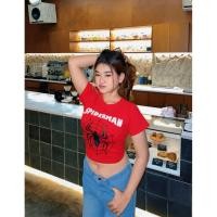ราคา KATUN Spiderman y2k Crop Tee / Longsleeve / Crop Tee / Crop Top / Womens Combed Long Plain T-Shirt Cotton Tops for Adult Short Girls (42416467333)