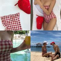 ราคา วันพีชลายสกอตสีแดง งานสวย ผ้าดีมีฟองน้ำ M,Lสะโพก31-40 (5619705096)