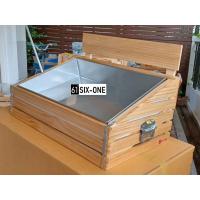 ราคา ลังไม้พร้อมสแตนเลสแบบระแนงยกสูง ขนาด42x69x30cm ลังไม้ขายอาหาร ลังไม้ขายอาหาร ถาดซีฟู้ด (13781996746)