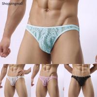 ราคา [BETL] กางเกงชั้นในชายเซ็กซี่ Sissy ชุดชั้นในซีทรูกางเกงทองลูกไม้ระบายอากาศ (27822957236)