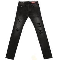 ราคา กางเกงยีนส์ชาย กางเกงยีนส์ขาด CPS CHAPS ทรงสกินนี่สีดำ เอว30นิ้ว ยาว41นิ้ว [สินค้าแท้มือ2ราคาถูก] (4109590343)