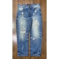 ราคา selvedge denim distressed pants zara (used) (26818973676)