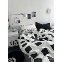 ราคา ผ้าปูที่นอนเดี่ยว ชุด 3 หรือ 4 ชิ้น สีดำและสีขาว ผ้าฝ้ายแท้ลายสก็อต (40874972004)