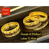 ราคา แหวนทองแท้ 916 Bajet Bawah 1 กรัม (18680128474)