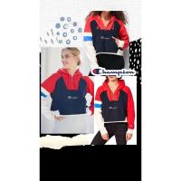 ราคา Champion Half-Zip Colorblock Hoodie/HOODIE CHAMPION - สีกรมท่า/ขาว/แดง (40655816895)