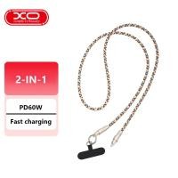ราคา XO 60w สายคล้องโทรศัพท์มือถือสายชาร์จ Type C สายชาร์จโซ่โทรศัพท์มือถือ Lanyard สายชาร์จ (43101203492)