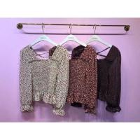 ราคา เสื้อแขนยาวขาวลายดอกแดง (1868748430)