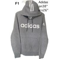 ราคา เสื้อสเวตเตอร์ฮู้ด มือสอง Adidasสีเทา เสื้อมีตำหนิ (26308309817)