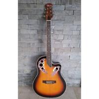 ราคา กีต้าร์โปร่งไฟฟ้าหลังเต่า41นิ้ว Chard ทรงแบบ ovation แถมฟรีกระเป๋า (27028867889)