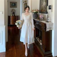 ราคา แชทถามสต๊อกก่อนโอนเดรสยาวผ้าแก้วชีฟองแขนยาวกระดุมหน้า (3668211015)