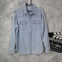 ราคา ผ้ามือสอง เสื้อเชิ้ตยีนส์แขนยาว GU (19095749690)