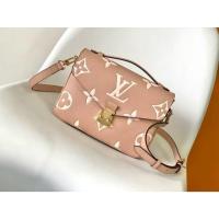 ราคา LOUIS VUITTON Pochette Metis กระเป๋าถือหนังวัว กระเป๋าสะพายข้างผู้หญิง สีชมพู M46302 499 (29833194390)