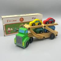 ราคา Wooden toy รถบรรทุกหัวลากมาพร้อมรถเล็ก 4 คัน งานไม้ มือสองสวย (28770730466)
