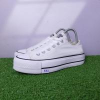 ราคา (37/23.5 cm) Converse All Star Lift Ox เสริมส้นสีขาว คอนเวิร์สมือ2 ของแท้ รองเท้าผ้าใบผู้หญิง (25718126591)