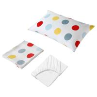 ราคา [IKEAแท้ ถามก่อนสั่ง] BRUKSVARA บรุคส์วอร่า ชุดเครื่องนอน 3 ชิ้น, หลากสี/ลายจุด, 150x200 ซม. (26568756766)