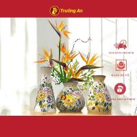ราคา แจกันดอกไม้ค้างคาวตรัง สวยราคาถูก แจกันดอกไม้เซรามิกค้างคาวตรัง แจกันเพ้นท์ดอกไม้ 3ง (43470745727)