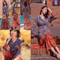 ราคา แม๊กซี่เดรสชุดเดรสยาวพิมพ์ลายสไตล์โบฮีเมี่ยน (23580609189)