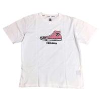 ราคา เสื้อยืดสีขาว ปักรูปรองเท้า แบรนด์ Converse (25039382253)