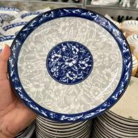 ราคา จานเซรามิค 8 นิ้ว ลายคราม จานลายไทย จานข้าว จานชามราคาถูกๆ จานกระเบื้อง เข้าไมโครเวฟได้ (25376601922)