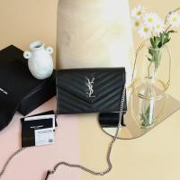 ราคา Like new YSL woc 7.5 black caviar (19310008466)