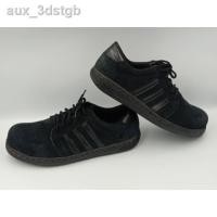 ราคา ❂รองเท้าเซฟตี้แฟชั่น หัวเหล็ก หนังกลับสีดำ (10362222226)