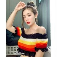 ราคา เปิดไหล่เรนโบว์ไล่โทนสีเบาๆ แขนตุ๊กตาคิ้วๆมากกก เต็ม (4732889933)