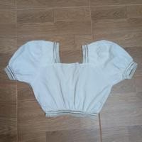 ราคา เสื้อครอปสีขาวแขนสั้น (20711709649)