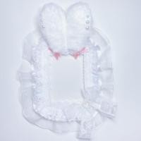 ราคา จัดส่ง1-3วัน เฟรมการ์ดใส Fluffy Bunny ลูกไม้ หูกระต่ายน่ารัก สำหรับการ์ดรูปภาพ มีจี้ห้อยกระเป๋า (20296456326)