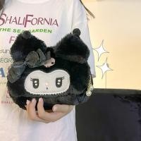 ราคา ล่าสุด Kawaii Sanrio Plush Bag Kuromi กระเป๋าถือเด็กของขวัญกระเป๋าเป้สะพายหลังกระเป๋าเครื่องสําอางขนนุ่มแบบพกพาสะดวก (41815688615)