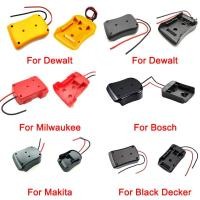 ราคา สําหรับ Makita/Bosch/Milwaukee/Dewalt/Black & Decker 18V แบตเตอรี่อะแดปเตอร์ขั้วต่อ DIY อะแดปเตอร์ Dock Holder 14 Awg สายไฟ (26957842571)