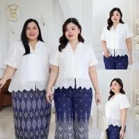 ราคา S690-0058 เสื้อลูกไม้ (สีขาว) ตัวกว้าง ผ้าลูกไม้เนื้อดี ปักฉลุ คอจีน แขนบอลลูน แต่งเชิง ลูกไม้สาวอวบพลัสไซส์ ไซส์ใหญ่ (44166746134)