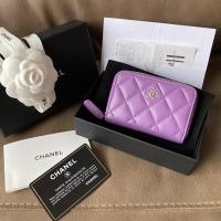 ราคา New! Chanel Classic Caviar Zip Card Holder GHW Holo32 สีม่วง อะไหล่ทองอ่อน (18703858138)