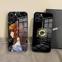 ราคา BK-1 Steins Gate Okabe อะนิเมะเคสโทรศัพท์สําหรับ iPhone 17,15 Pro Max14 Pro 12 11 13 Mini X XR XS 8 7 Plus SE กระจกนิรภัยปกหลัง 0728 (43366197932)