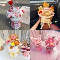 ราคา ตุ๊กตาคิตตี้ช่อดอกไม้ตุ๊กตาของเล่นช่อดอกไม้โรแมนติกแฟนของขวัญวันเกิด (44060647914)