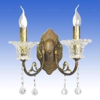 ราคา WH โคมไฟกิ่งติดผนังภายใน เชิงเทียนร้อยแก้วคริสตัลกิ่งคู่+หลอดเปลวเทียน ขั้ว E14 รุ่น WL-63317-2-[E14] (60383688)