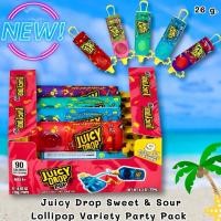 ราคา NEW (lollipop) !! นำเข้า Juicy Drop Pop Variety Pack ลูกอมรสหวานหลากรสชาติพร้อมลูกอมรสเปรี้ยว 26 กรัม (24534567535)