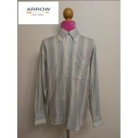ราคา Arrow (USA 1851) Brand_2nd hand เสื้อเชิ้ตแขนยาวผ้าฝ้าย 100% แท้มือสองกระสอบนำเข้า​ (7494659405)
