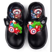 ราคา Bata บาจา รองเท้านักเรียนเด็กชาย size 24 ลาย MARVEL แบบแปะ School Shoes (29001367022)
