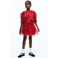 ราคา H&M(เอชแอนด์เอ็ม) กระโปรงตาข่ายพิมพ์ลายฟล็อก เด็กผู้หญิง 1310112_3 (41523147345)