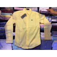 ราคา Fredperryแขนยาวสีเหลืองอ่อนผ้าOxfordปักกรม (16687043264)