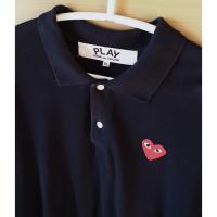 ราคา Used ของแท้ - Comme Des Garcons Play Polo โปโล กอม ผู้ชาย สี Navy Size XL มือสอง ของแท้ (1927901664)