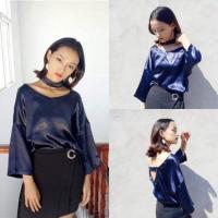 ราคา เสื้อคอวี + โชคเกอร์ เนื้อผ้าเก๋ไม่ซ้ำใคร ดีเทลโชว์ด้านหลังเซ็กซี่ นิดๆ ค่ะ (151203906)