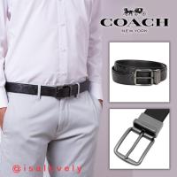 ราคา Coach F55157 Wide Harness Cut-to-size Reversible Signature Leather Belt เข็มขัด