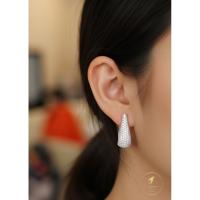 ราคา ต่างหูเพชร CZ แท้ ดีไซน์หยดน้ำ Luxury (27792374039)